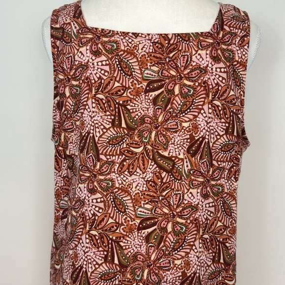 Garnet Hill Vale 100% Linen Tank Dress. Floral/Paisley Print. Size 12. - Picture 8 of 14